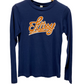 Stussy Script Spellout Long Sleeve Shirt Size Medium (Womens)