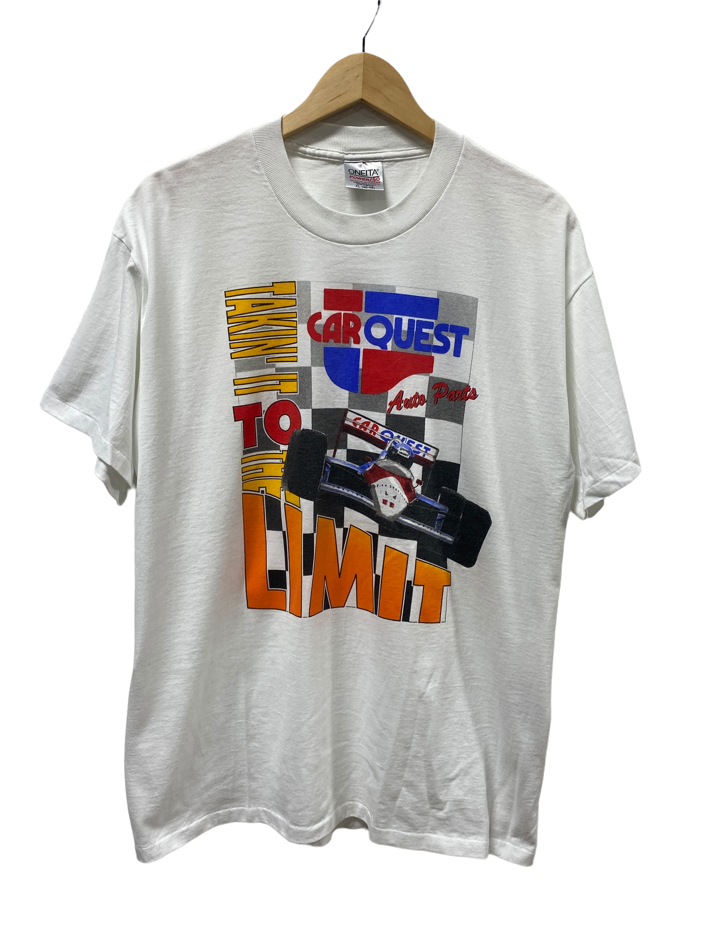 Vintage 90's CarQuest Takin' It to the Limit Graphic Tee Size XL